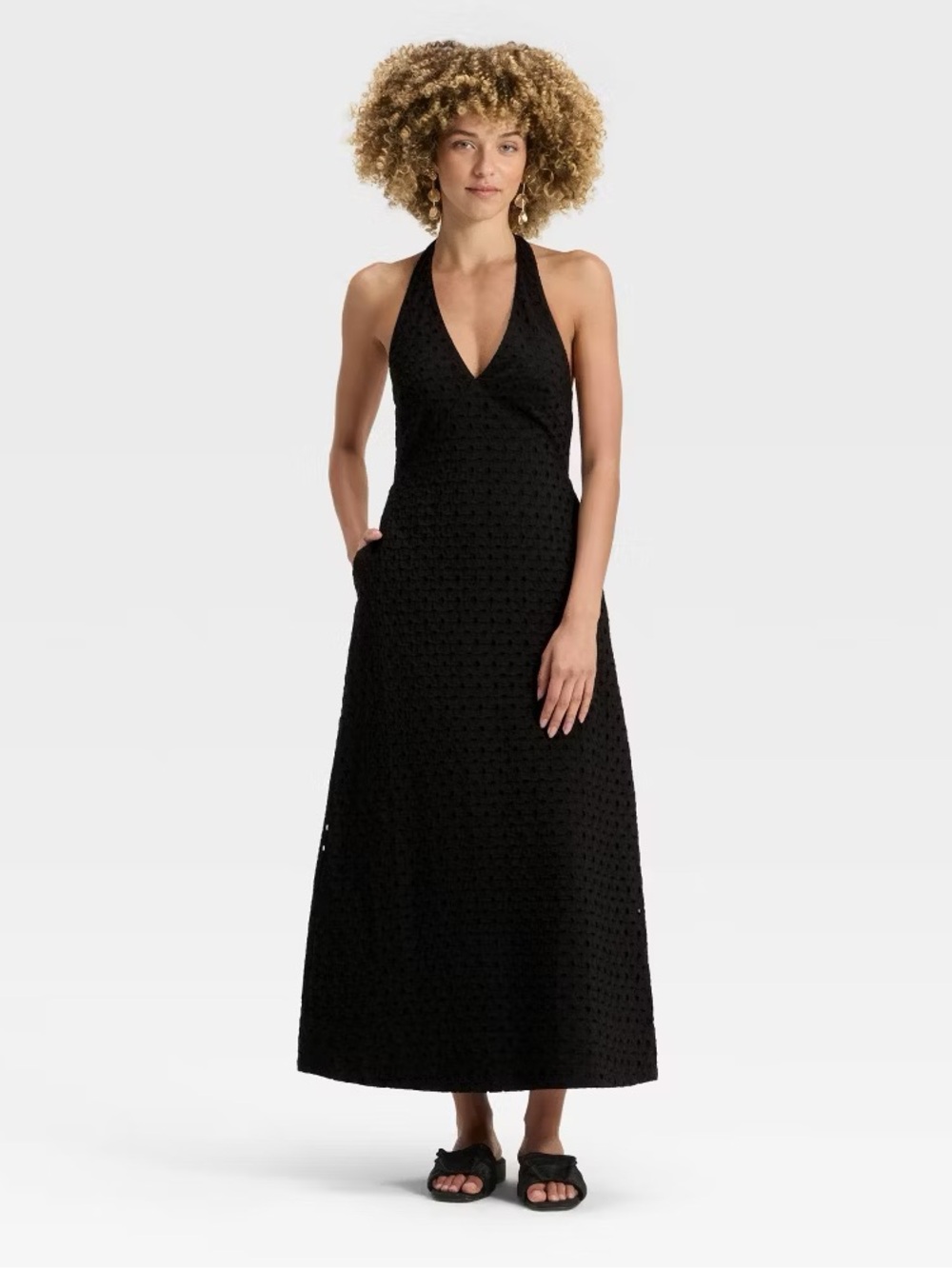 A new day eyelet halter dress